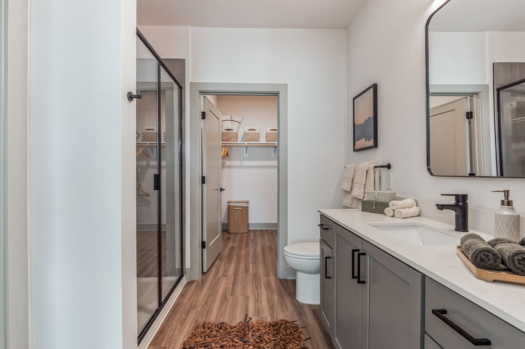 Bathroom at South and Hollis, Charlotte, North Carolina