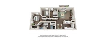 3 Bedroom 2 Bath Floor Plan at Sunset Ridge, Utah