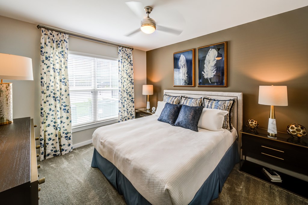 A Bedroom With a Bed at The Aster Apartments, Cary, 27519
