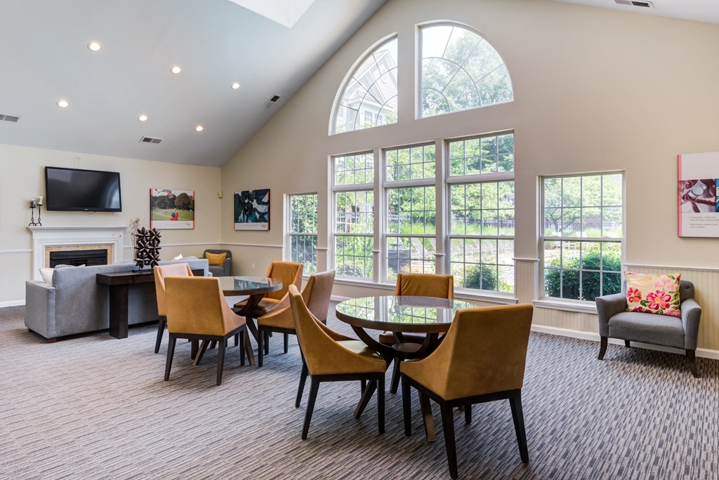 Lounge Area With Fireplace at The Fields at Lorton Station, Lorton, VA