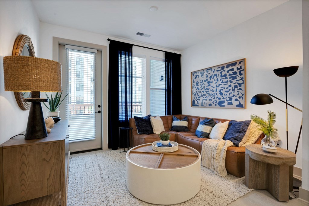 Modern Living Room at Metropolitan at the Riverwalk, Wilmington, NC