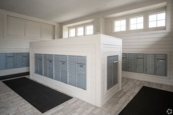 A Row of Package Lockers at The Aster Apartments, Cary, NC, 27519