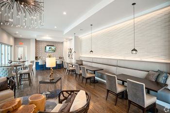 A Modern Lounge Area at The Aster Apartments, North Carolina, 27519