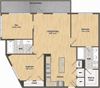 East- B12B Two Bed 1195 Sqft Floor Plan at Union Heights, Washington East- B12B Two Bed 1195 Sqft Floor Plan at Union Heights, Washington