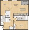 East- B9B Two Bed 1091 Sqft Floor Plan at Union Heights, Washington, DC, 20002 East- B9B Two Bed 1091 Sqft Floor Plan at Union Heights, Washington, DC, 20002