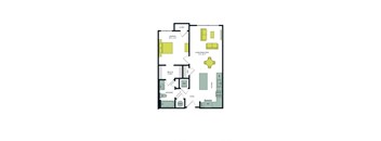 A5A Floor Plan at Vesta Parkside, Washington, DC