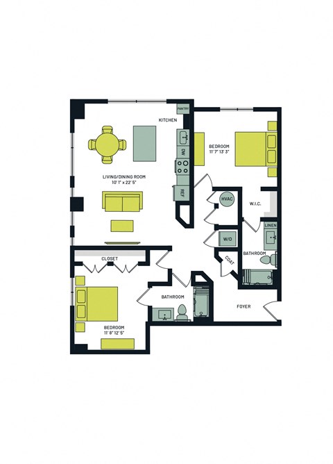 B1B Floor Plan at Vesta Parkside, Washington, 20019