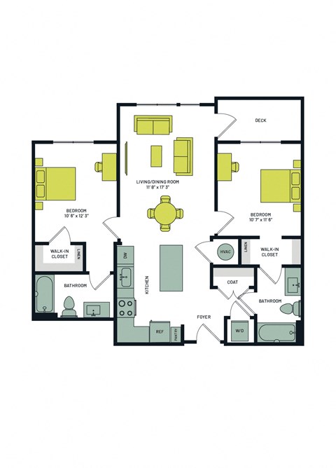 B6B Floor Plan at Vesta Parkside, Washington