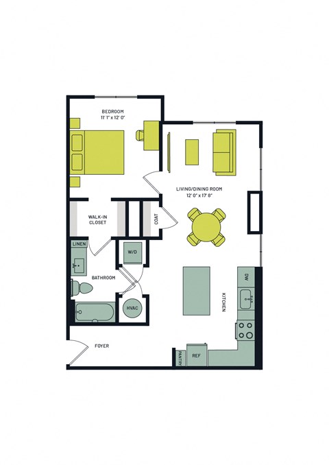 A16A Floor Plan at Vesta Parkside, Washington