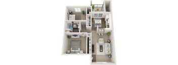 2 bed 1 bath B at West Park Apartments, New Mexico 87114