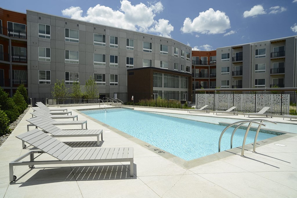 the pool at the apartments for rent at Fort Totten Square, Washington DC