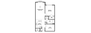 1 bed 1 bath A3ada Floor Plan at 800 Carlyle, Alexandria, 22314