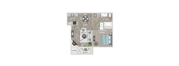 a floor plan  1 bedroom  1190 square feet  at St. Andrews Reserve, North Carolina