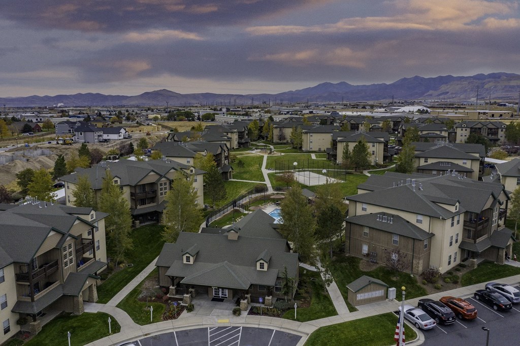 Drone View at Sunset Ridge, West Jordan