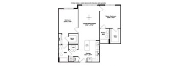 2 bed 2 bath B6b Floor Plan at 800 Carlyle, Virginia, 22314
