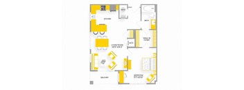A5 Floor Plan at Garfield Park, Arlington, 22201