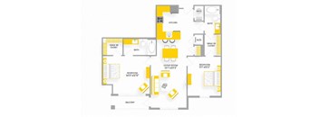 B6 Floor Plan at Garfield Park, Arlington, 22201