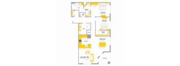 D2 Floor Plan at Garfield Park, Arlington, 22201