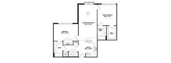 2 bed 2 bath B5b Floor Plan at 800 Carlyle, Alexandria, 22314