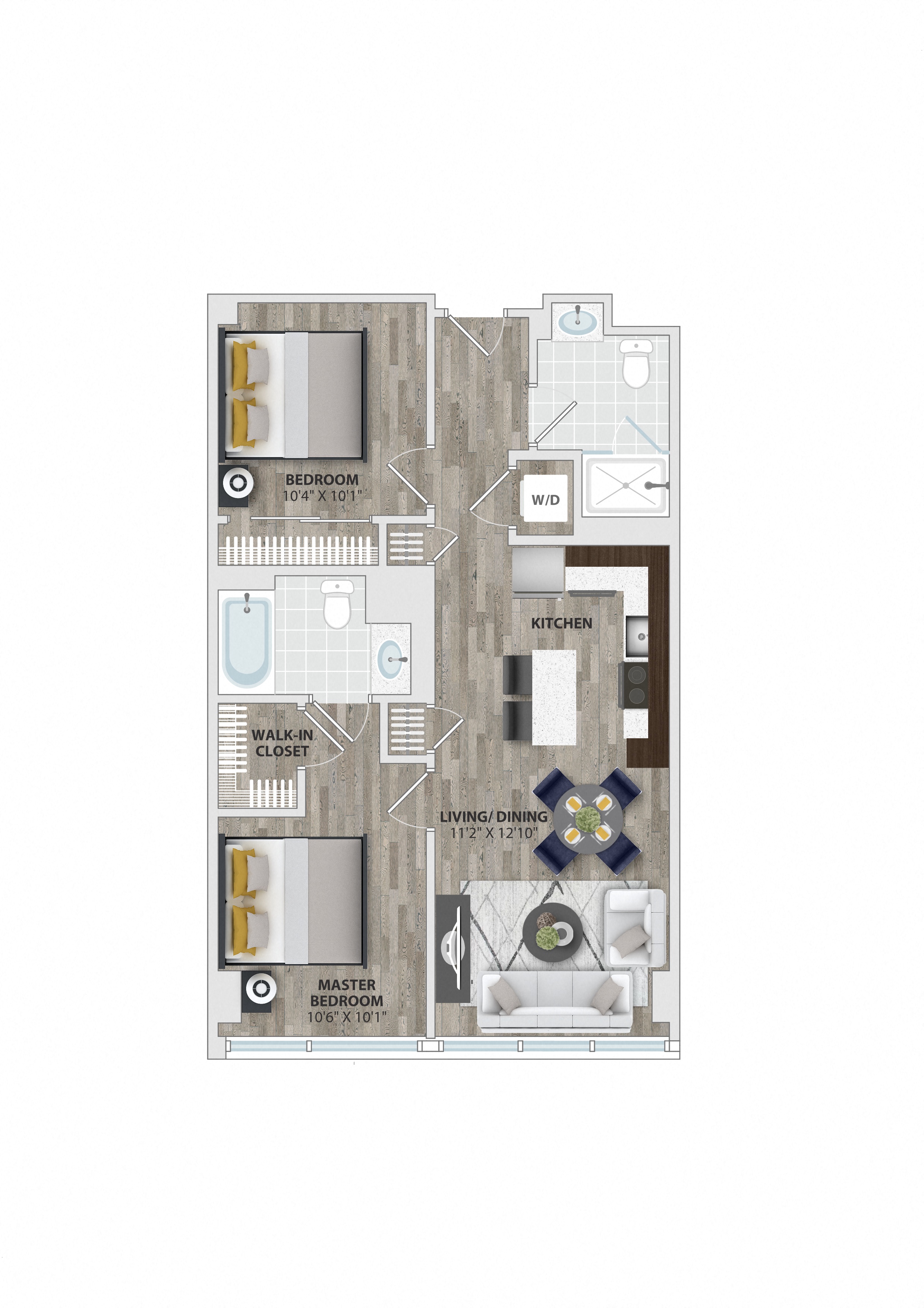 Jb23 Floor Plan at 1405 Point, Baltimore