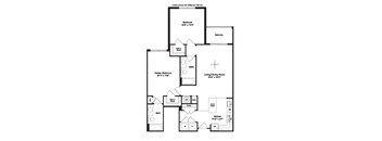 2 bed 2 bath B12b Floor Plan at 800 Carlyle, Alexandria