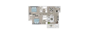 a floor plan  1 bedroom  503 sq ft at St. Andrews Reserve, Wilmington, North Carolina