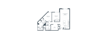 bedroom floor plan at Highgate at the Mile, McLean, VA 22102