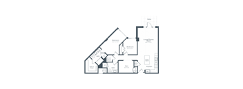 bedroom floor plan at Highgate at the Mile, McLean, 22102