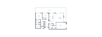 the blue heron floor plan at Highgate at the Mile, McLean, VA