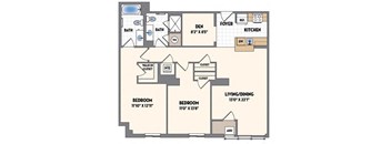 2 bed 2 bath at Loree Grand at Union Place Apartments, Washington, DC, 20002