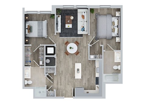 2 bed 2 bath B at Jayde Parkside Apartments, Washington