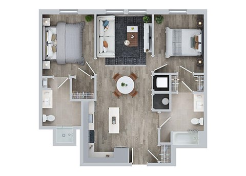 2 bed 2 bath at Jayde Parkside Apartments, Washington