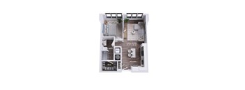 A16A Floor Plan at The Stevedore, Florida, 33605