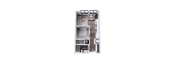 A4A Floor Plan at The Stevedore, Tampa, 33605