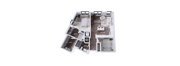 B1B Floor Plan at The Stevedore, Tampa, 33605