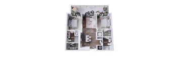 B3B Floor Plan at The Stevedore, Tampa, 33605