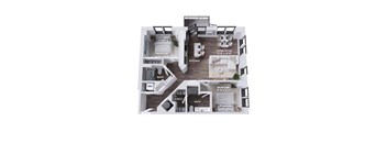 B8B Floor Plan at The Stevedore, Florida, 33605
