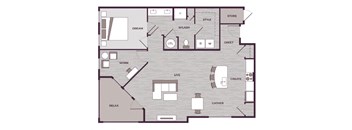 A6M Floor Plan at The Aster Cary, North Carolina