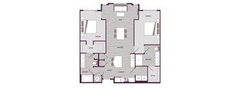 B2M Floor Plan at The Aster Cary, North Carolina, 27519