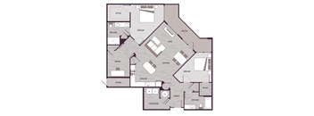 B6M Floor Plan at The Aster Cary, Cary