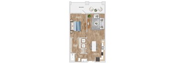 A6A Floor Plan at Hawkins Press Apartments, North Carolina