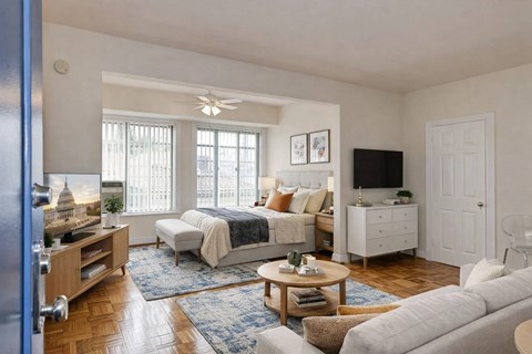 Primary Bedroom at Majestic Apartments, Washington, DC