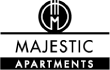 The image is a logo for Majestic Apartments.