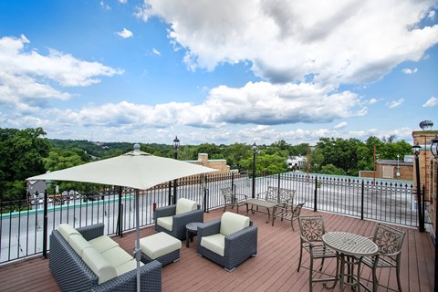 Rooftop Lounge Area at Park Crescent Apartments, Washington, 20009