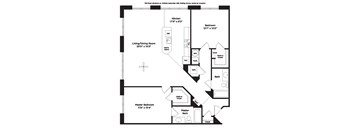 2 bed 2 bath B16b Floor Plan at 800 Carlyle, Alexandria, 22314