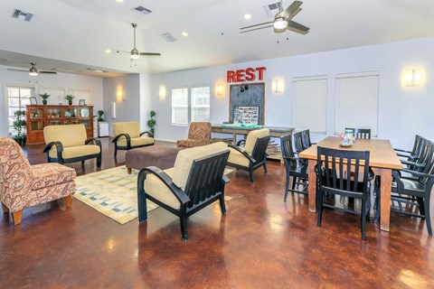 A living room at Roosevelt Commons Apartments, Phoenix, Arizona