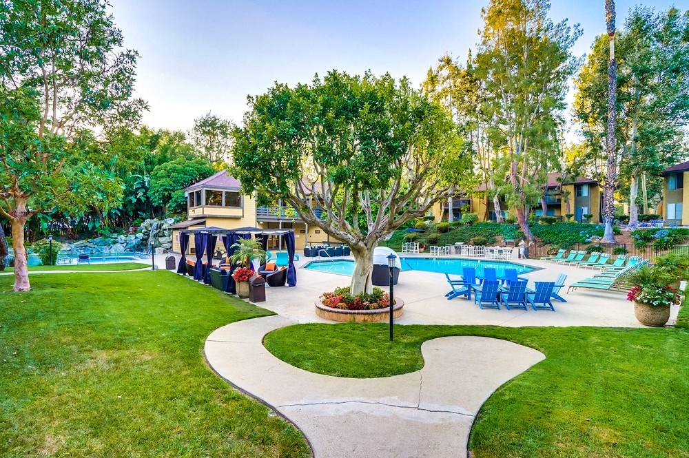 Picturesque Pool And Cabana Setting at The Trails at San Dimas, 444 N. Amelia Avenue