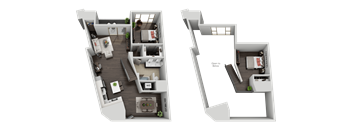 One Bed, One Bath Loft Penthouse at The Mansfield at Miracle Mile, Los Angeles