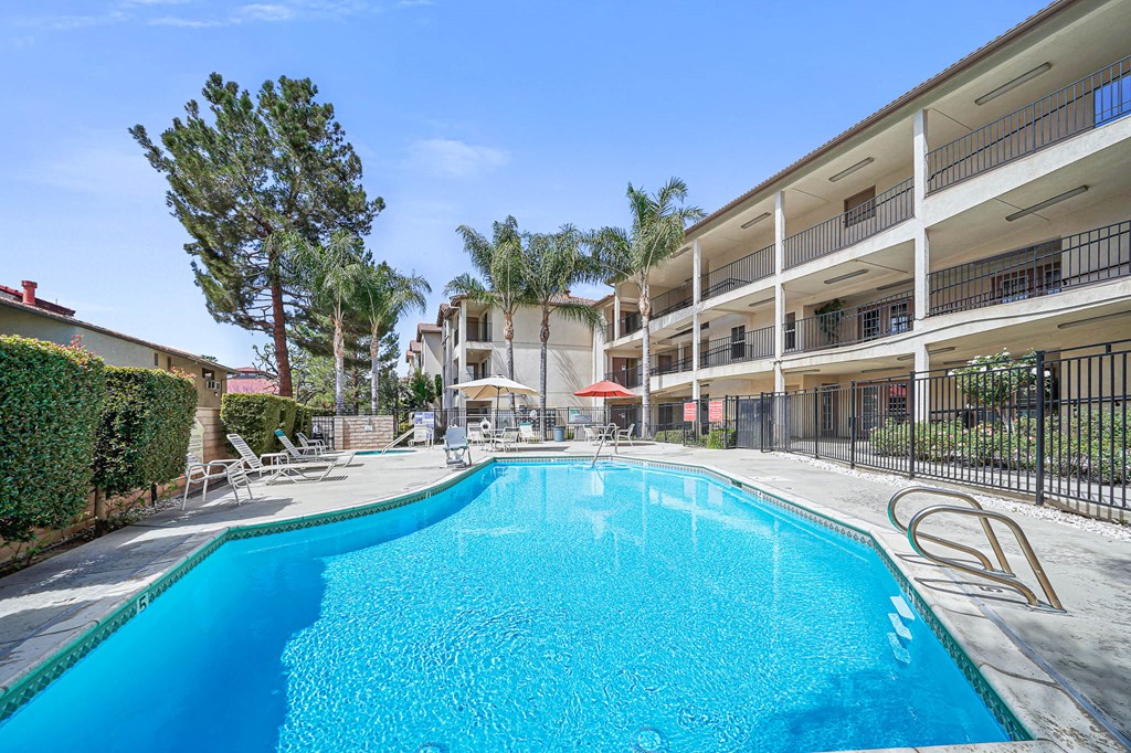the swimming pool at our apartments