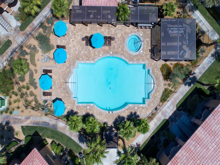 Aerial View Of Pool Aerial View Of Pool at Medici Apartment Homes, Bermuda Dunes - Photo Gallery